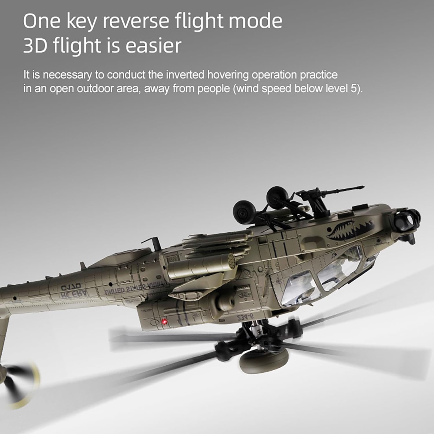 Rc Helicopter Large - Elicottero Telecomandato 310MM 6CH C170 AH-64D