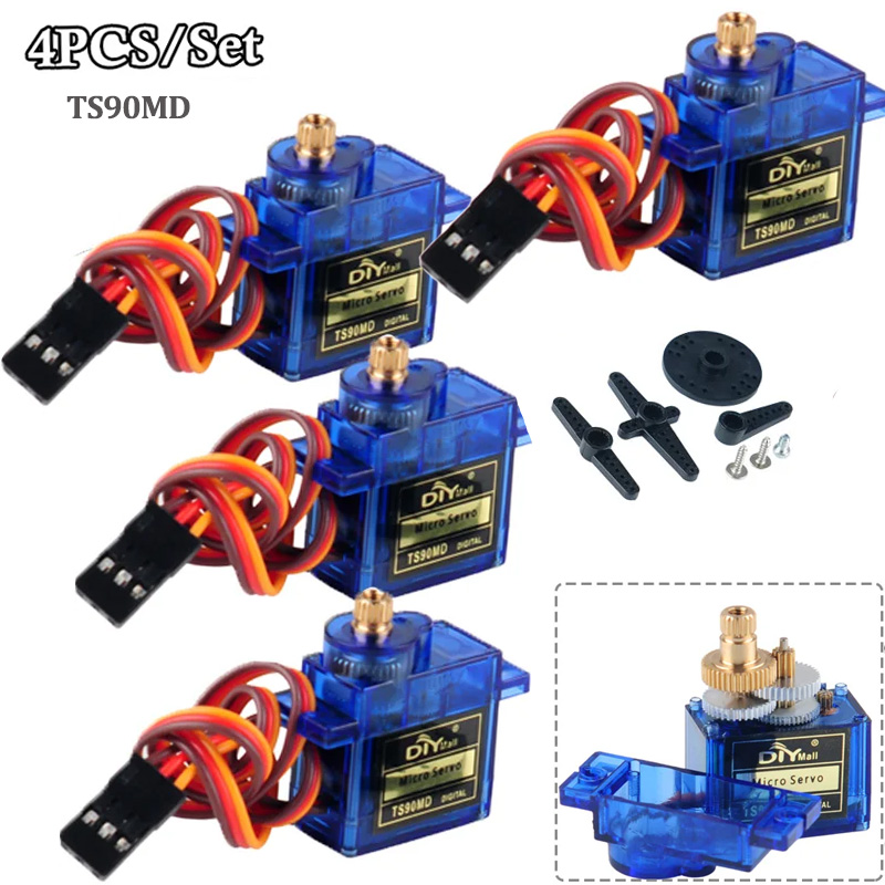 Rc Helicopter Motor - 4 Pezzi Servomotore Digitale Micro TS90MD