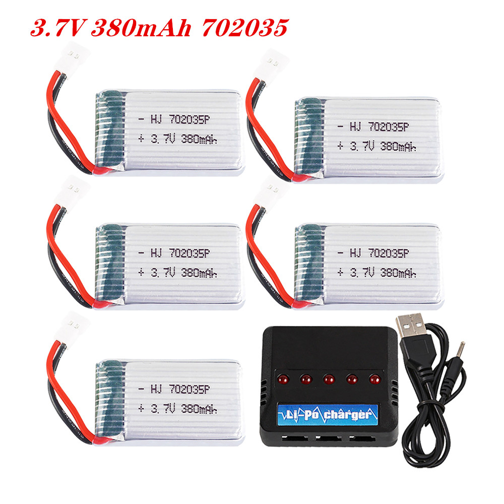 Rc Helicopter Charger - Batteria ricaricabile 3.7V 380mah 702035 Lipo