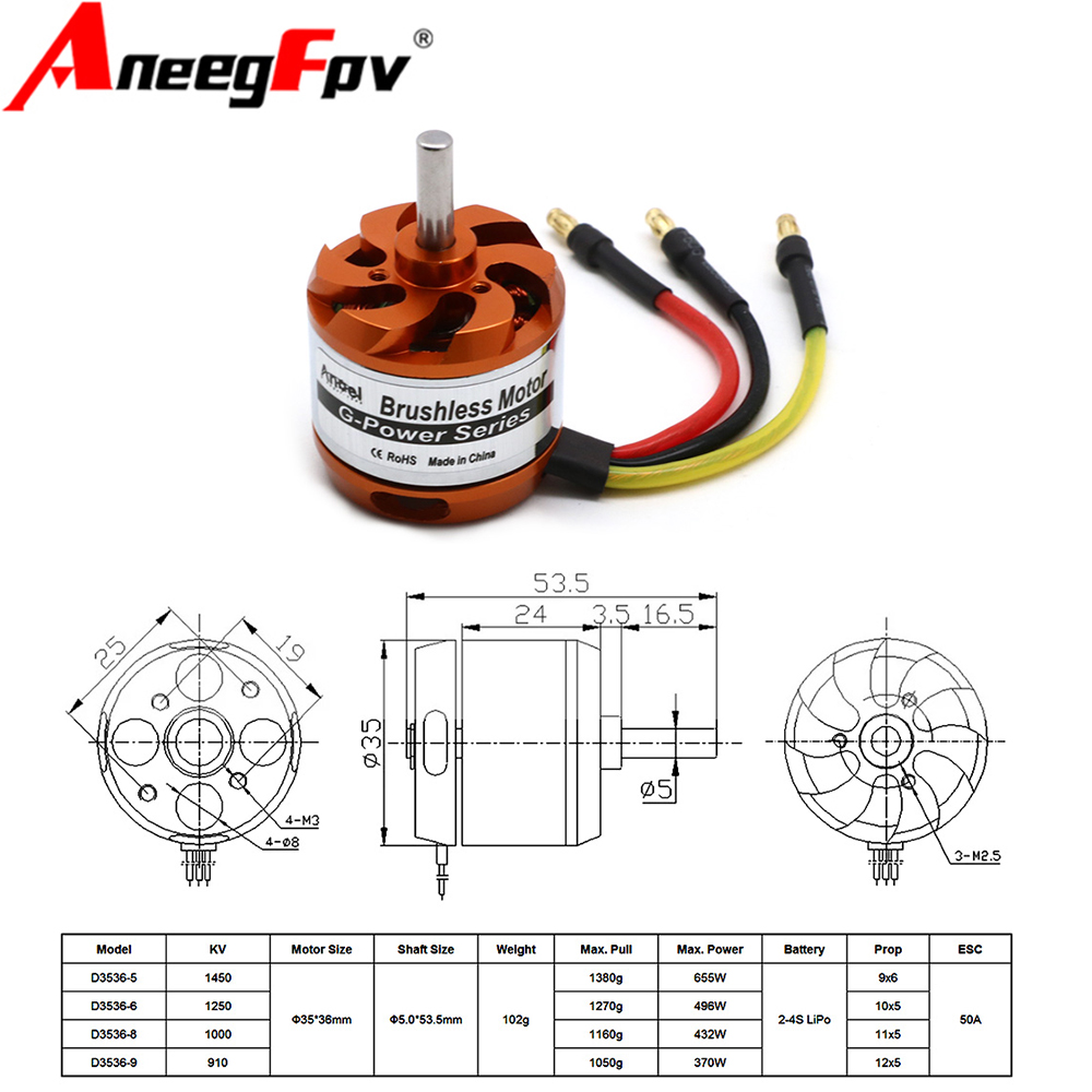 D3536 910KV 1000KV 1250KV 1450 - Rc Helicopter Mini recensione e prezzo