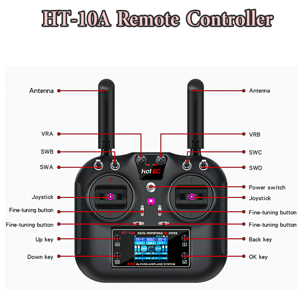Trasmettitore Hotrc HT-10A 2.4 - Rc Helicopter Motor recensione e prezzo