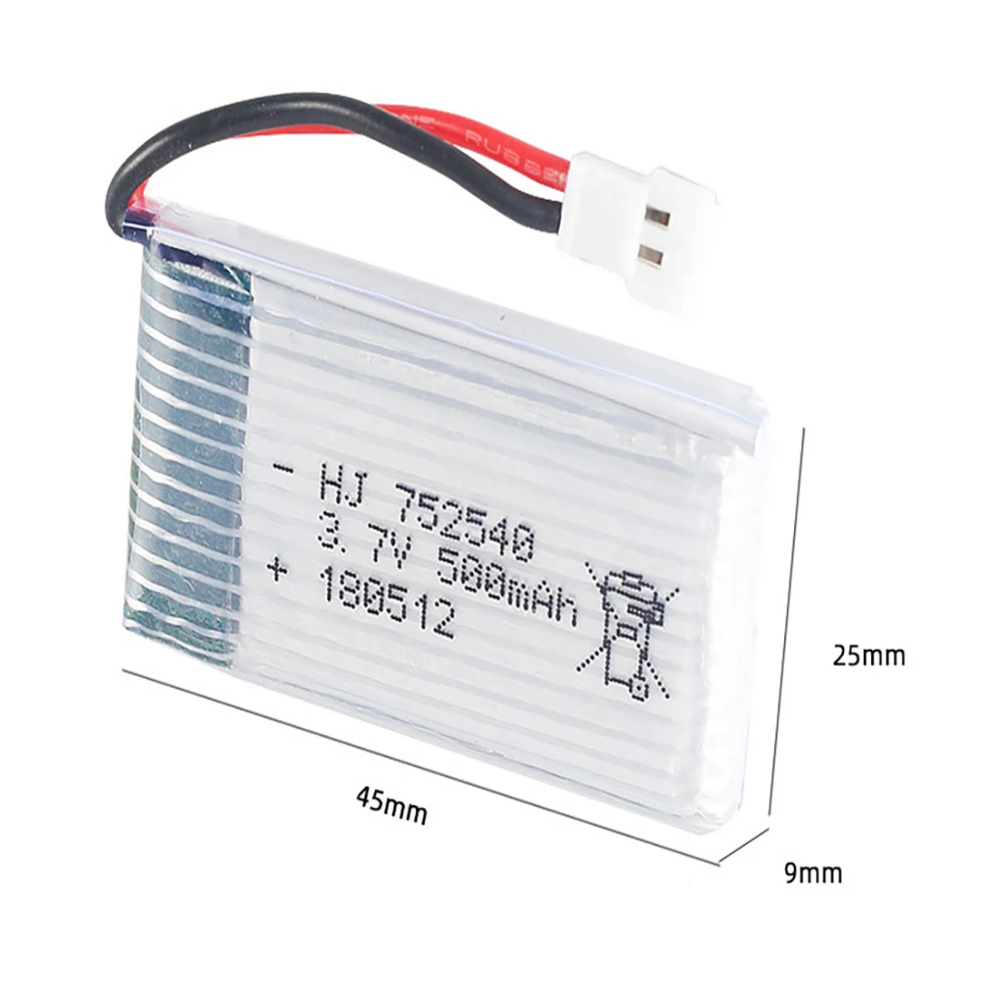 Batteria H31 3,7 V 500 mAh 752 - Rc Helicopter Coaxial recensione e prezzo